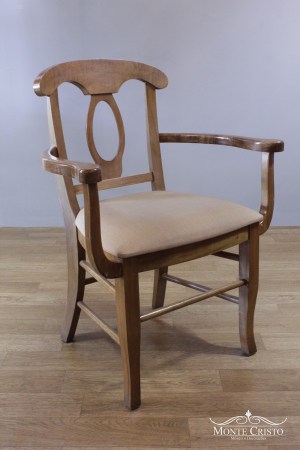 Cadeira Ovo natural com tecido e braço